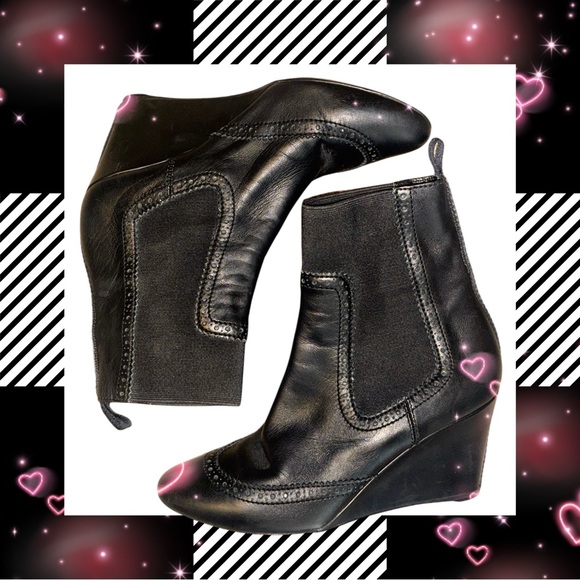 Balenciaga Black Wedge Boots - Picture 1 of 8